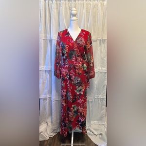 NY&Co Stacy Frati Wrap/Lined Floral Dress